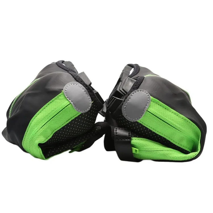 Bicycle Sports Outdoor Cycling Shoe Cover Winter Warm Windproof Waterproof Shoe Cover PU Shoe Cover Cycling Equipment, Size: L(Black Green)