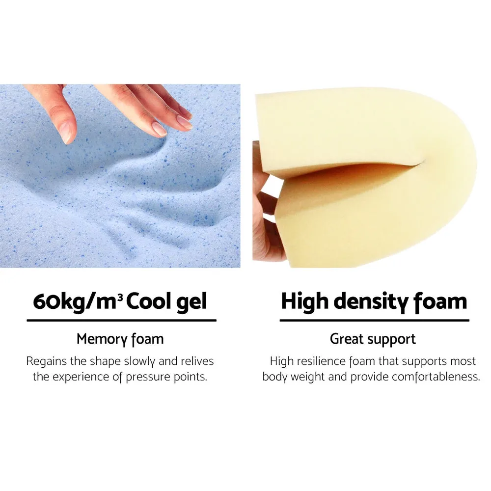 Cool Gel Memory Foam Wedge Pillow - Set of 2 Giselle Bedding