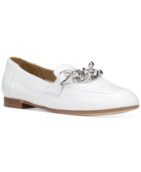 Donald Pliner Womens Nolin Leather Loafer, White, Size 9M