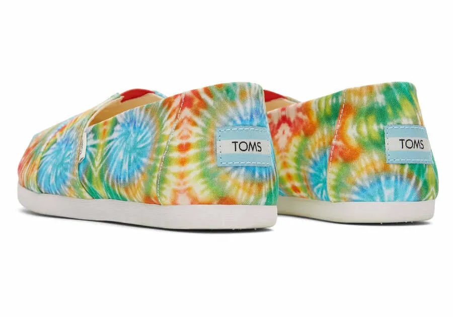 Toms Womens Alpargata Fiesta Red Tie Dye Canvas