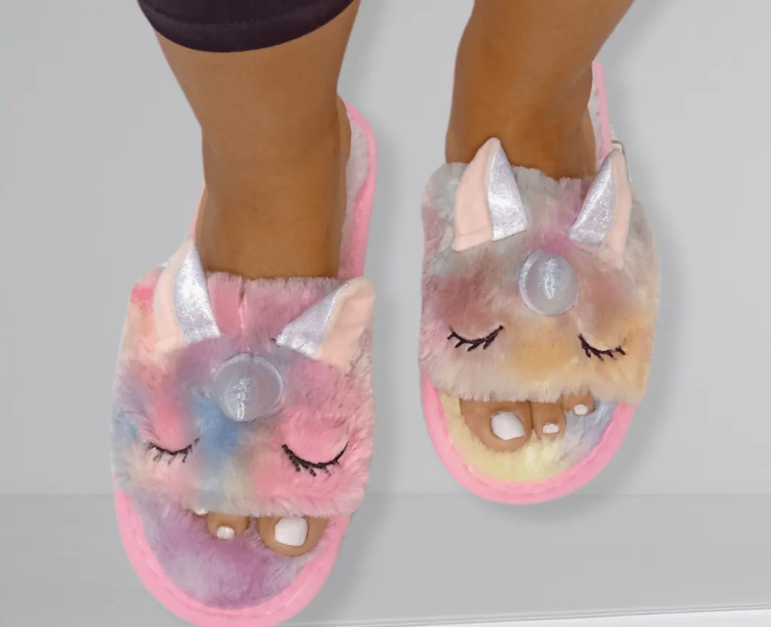 Women Pantoufle slippers - Open toe (Unicorn Fuchsia)